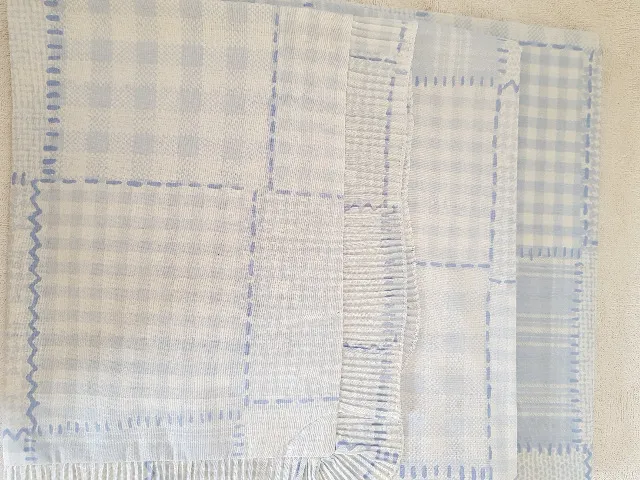 Jogo Lençol Solteiro C/ Elástico 3 Pçs - Azul Branco Composé