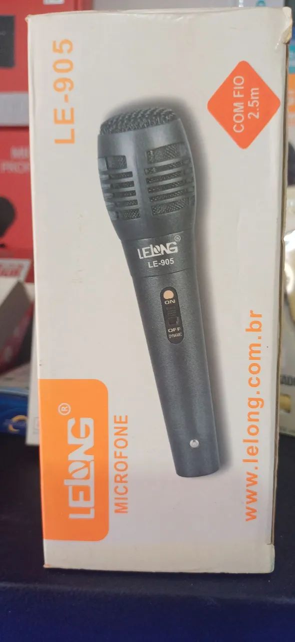 Microfone LE-905 LeLong com Fio 2.5m