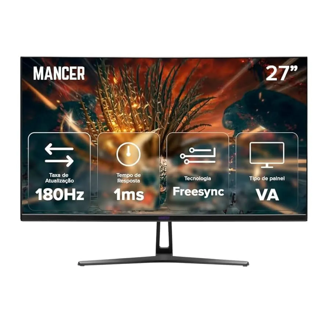 Monitor Gamer Mancer Valak VX3 27" Curvo 2K 180Hz 1ms Freesync