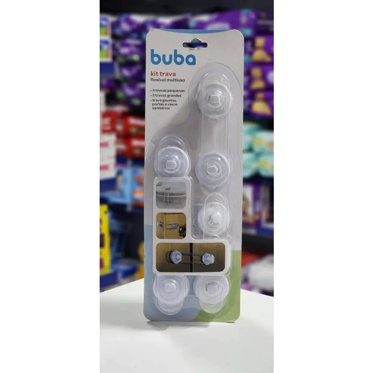Kit Trava Flexível Multiuso Buba - Segurança para seu bebê