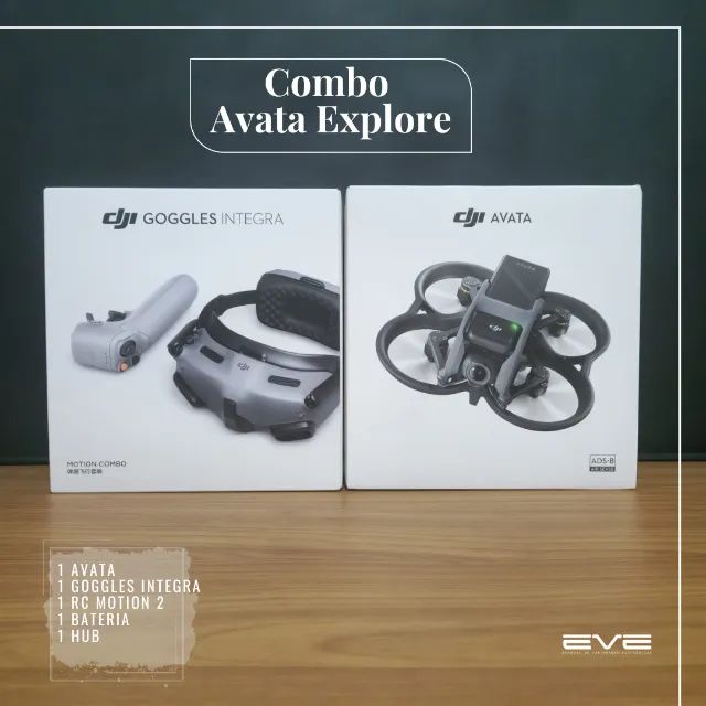 DJI Avata 1 (combo Explore), 4K, 60fps, 155 °, Lacrado!