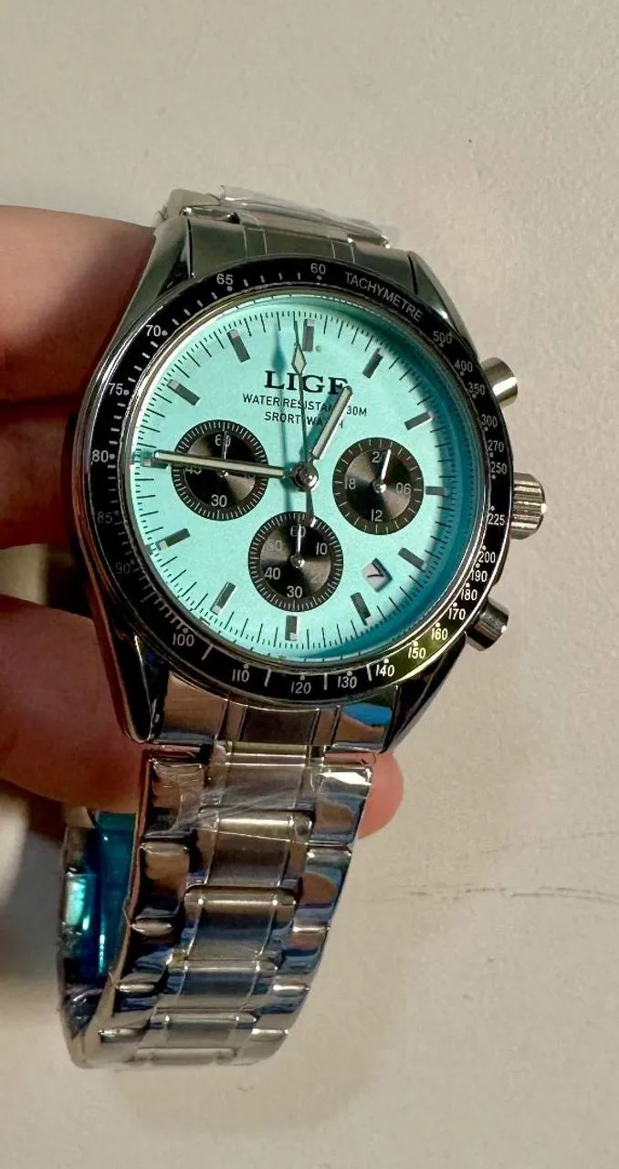 Relógio Masculino Lige Sky Blue - Foto 3