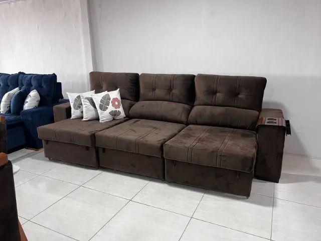 Sofá retratil e Reclinavel 3 modúlos, Largura 3.10m , Linha Premium 