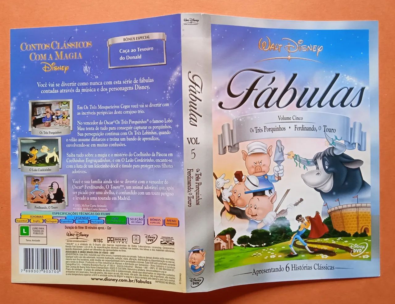 DVD Fábulas - Volume Cinco - Walt Disney - Foto 3