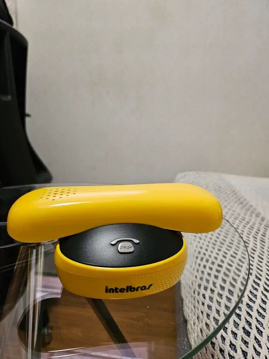 Telefone Fixo Vintage Intelbras Icon Amarelo sem fio - Pouco usado
