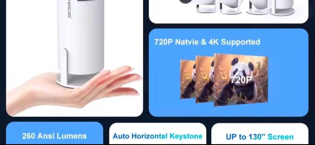 Projetor 4K Magcubic HY300Pro com Wi-Fi e Som  - Foto 3