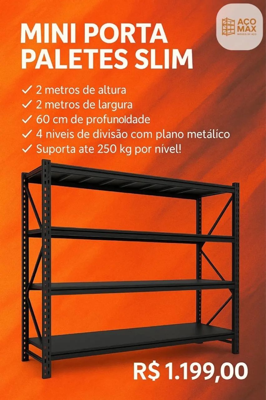 Mini porta pallet black