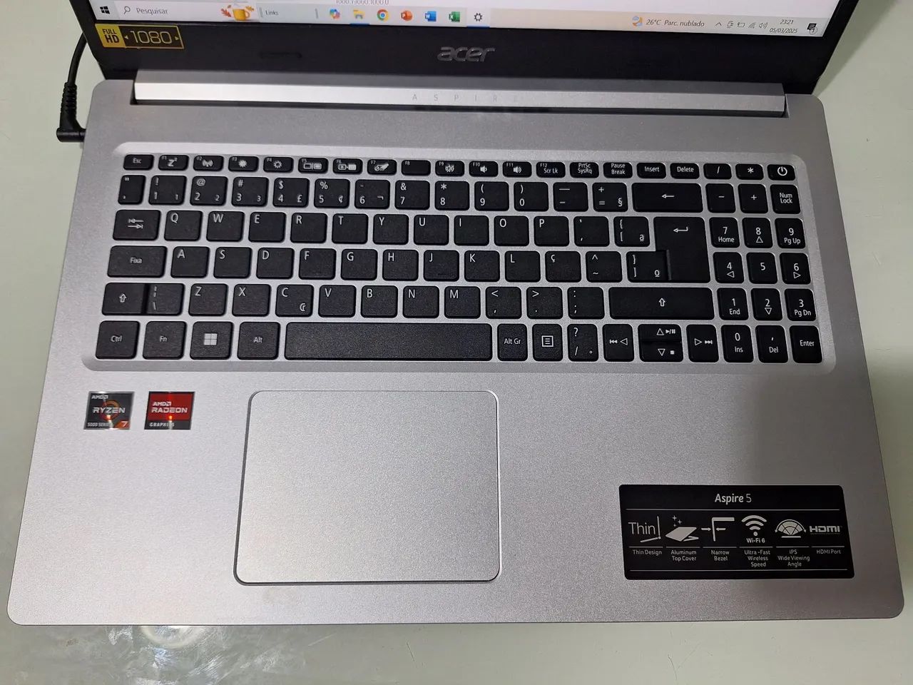 Notebook Acer AMD Ryzen 7 5700U 12GB 512GB SSD - Foto 2