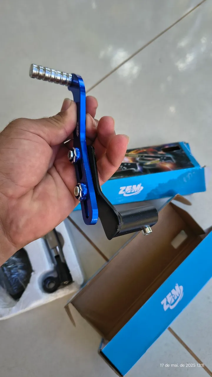 Pedaleira + pedal marcha + retrovisor