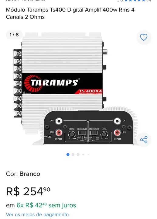 Amplificador Taramps TS 400X4 - Foto 2