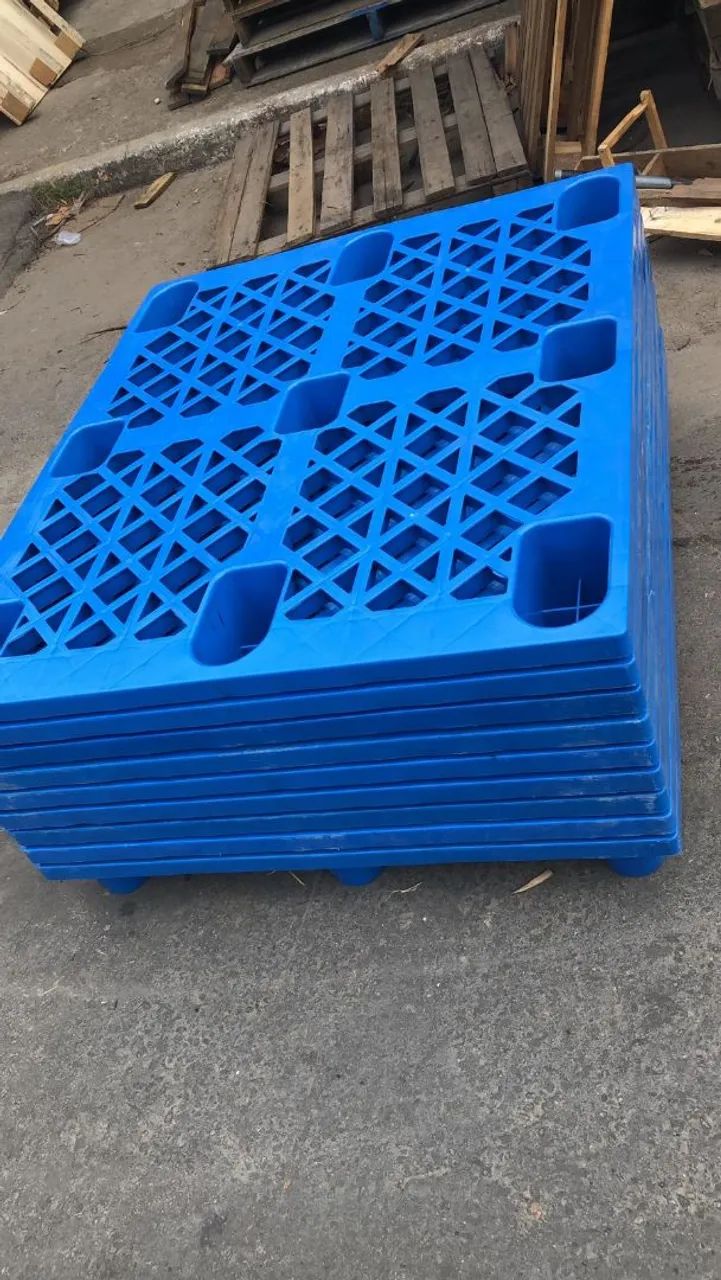Palete Plástico Azul Resistente para Carga - Foto 5