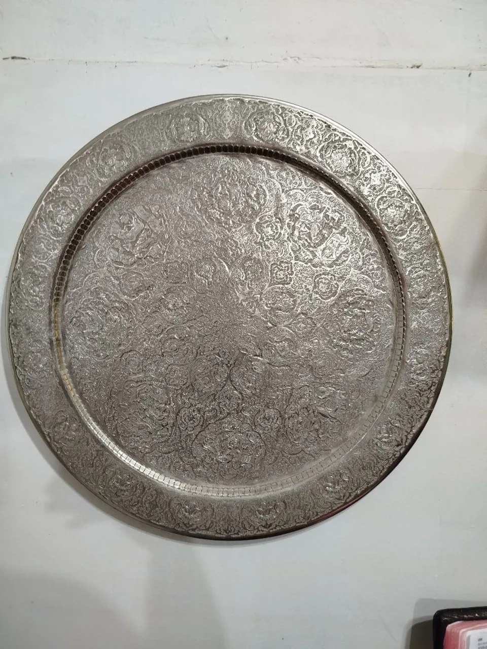 Bandeja Decorativa Metal Trabalhado