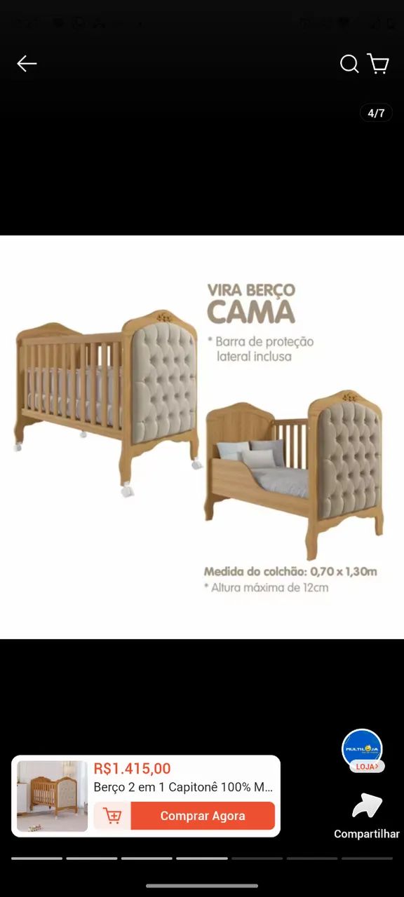 Berço Mini Cama - Capitone - Grão de gente 64520807951362120