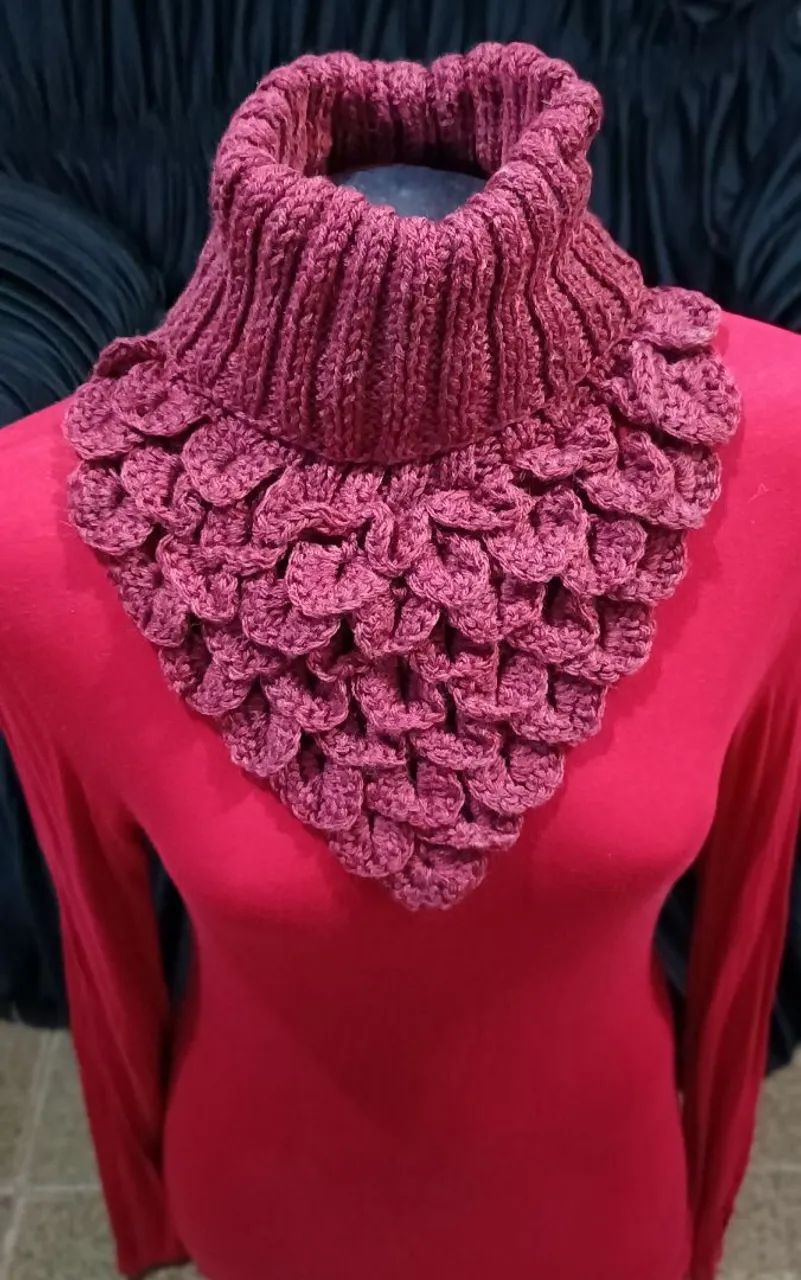 Gola Tricô Escamas - Foto 4