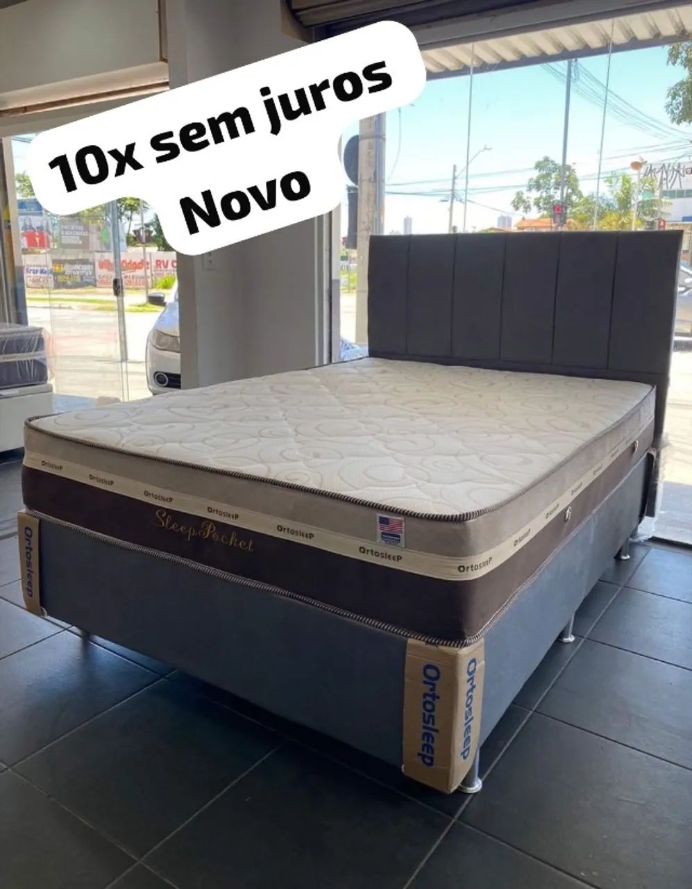 Cama box colchão molas e base (novo) 