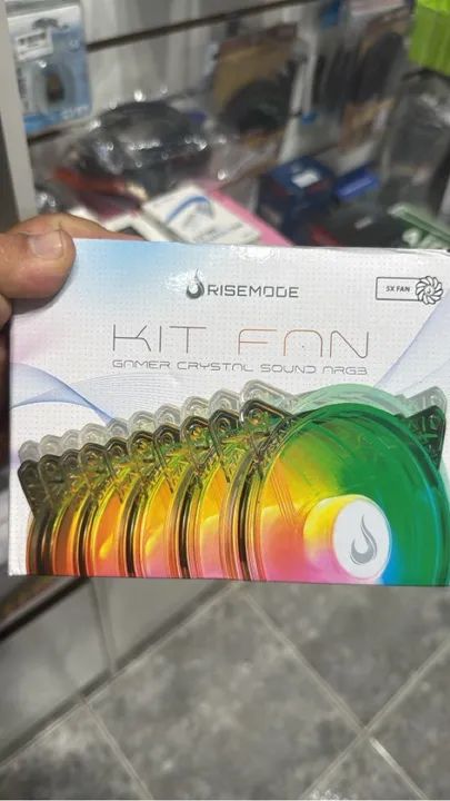 Kit Fan Gamer RGB 5 Fans Risemode