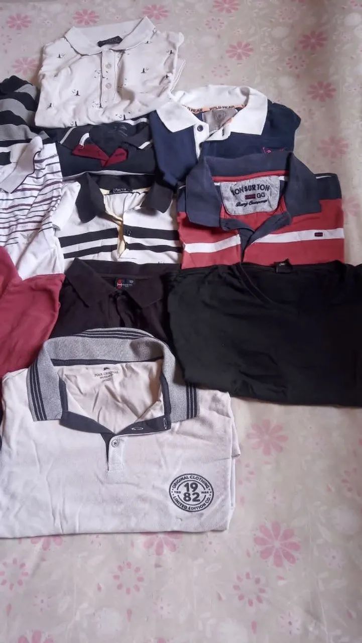 Camisas polo usadas tamanhos G e GG 