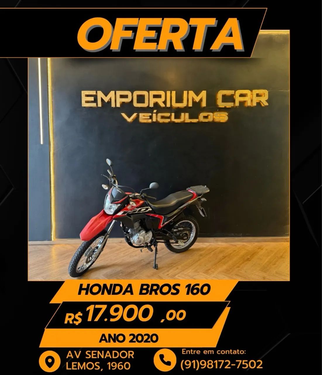 COM R$ 2 MIL DE ENTRADA!!! HONDA BROS 160 ANO 2020