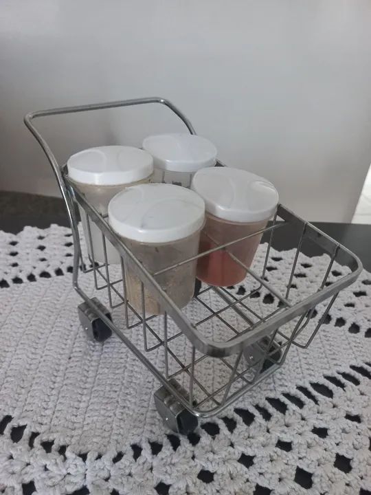 Porta temperos carrinho de compras