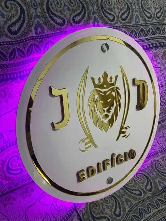 Placa de Acrílico em Led Personalizada 50cm