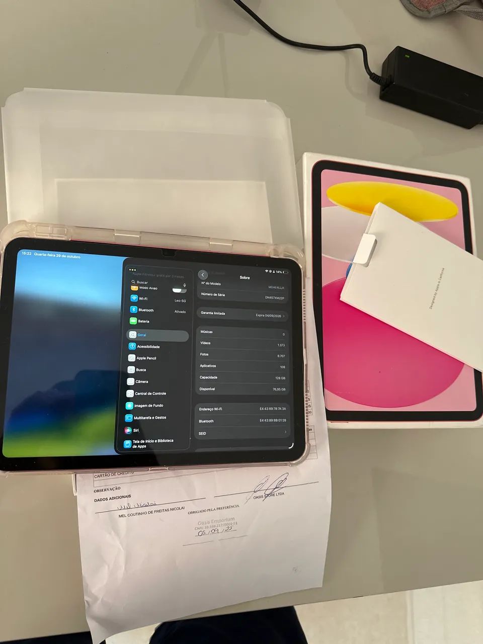 iPad A16 128gb com garantia Apple e caixa. Muito novo