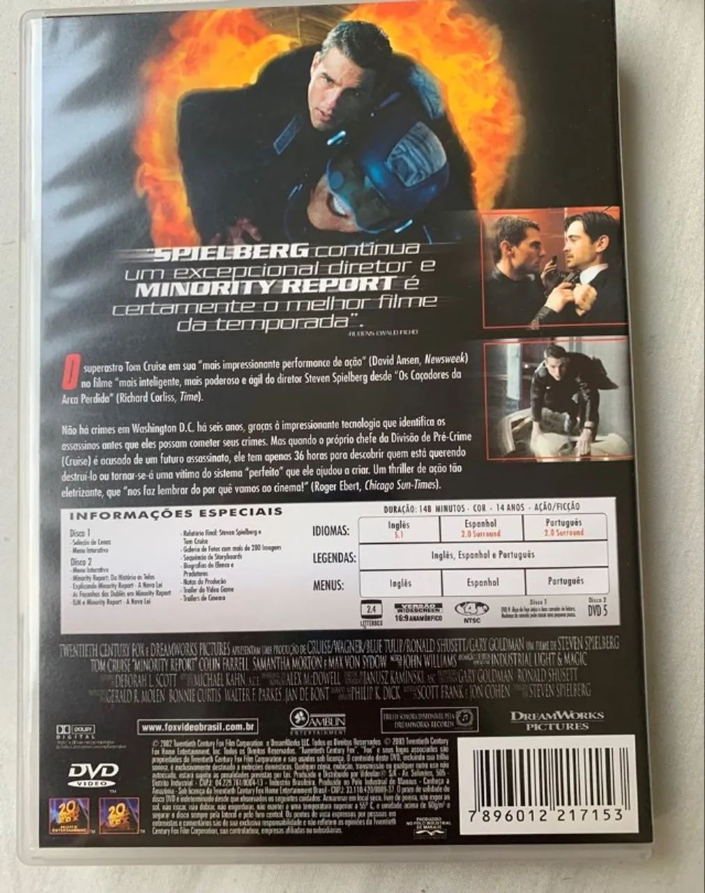 minority report - Tom Cruise - dvd duplo em ótimo estado! - Foto 2