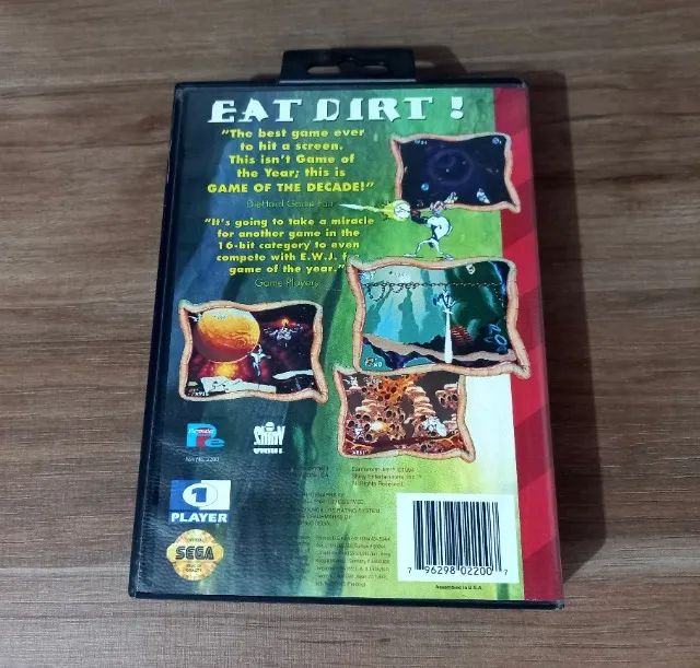Earthworm Jim Original Complete Sega Genesis (read description)64717210322945122