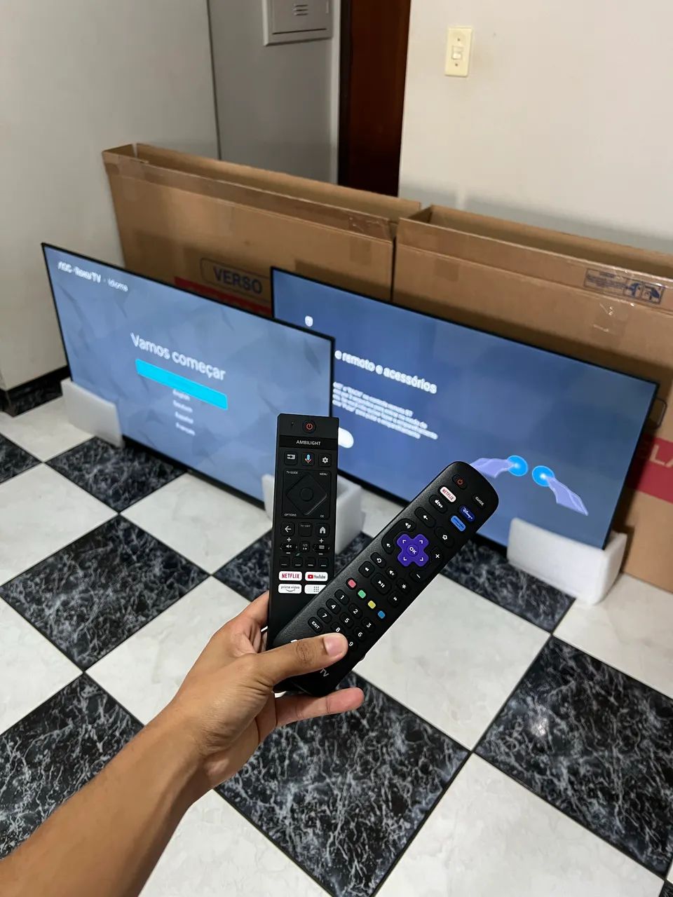 TVS LACRADO 50 POLEGADAS 4K PEGA E USA TODAS FUNCIONANDO 100% PERFEITAMENTE  - Foto 4