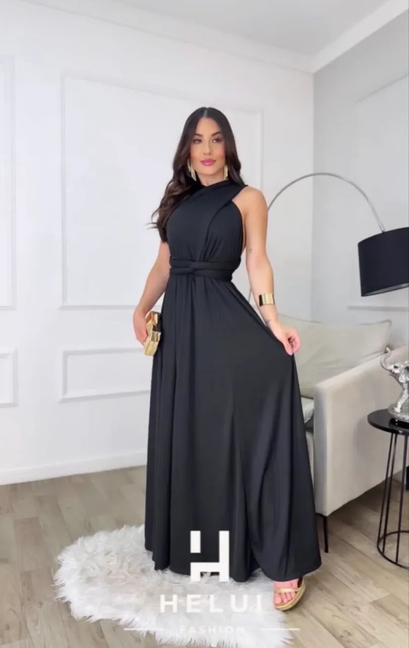 Vestido longo Multiformas em malha scott - Foto 3