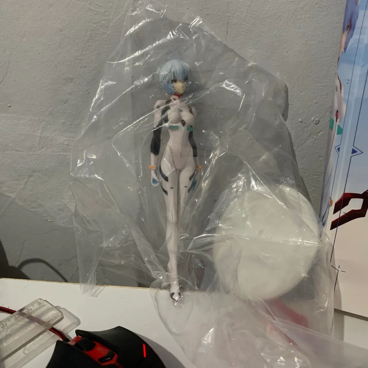 Figure Action Rei Ayanami Evangelion Com Caixa E Base