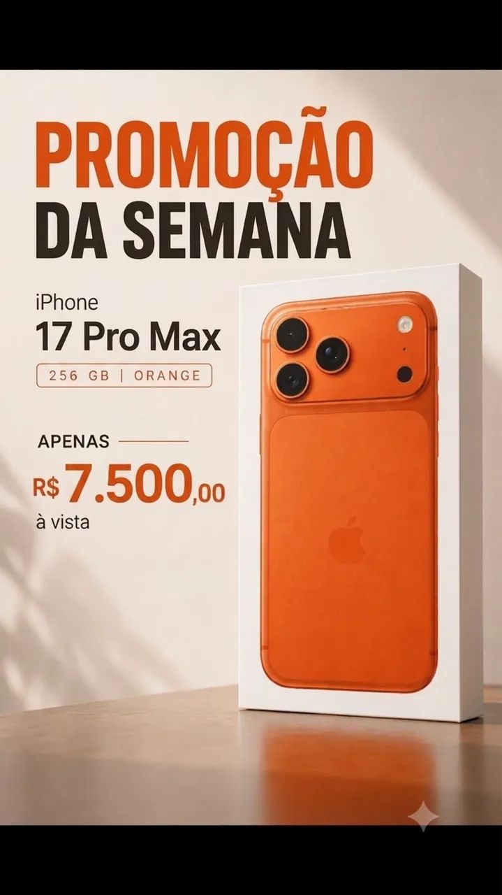 IPhone 17 Pro Max 256gb  Laranja 