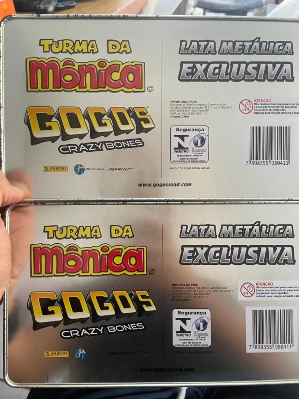 Gogo's Crazy Bones Turma Da Mônica Em 2 Latas Metálicas