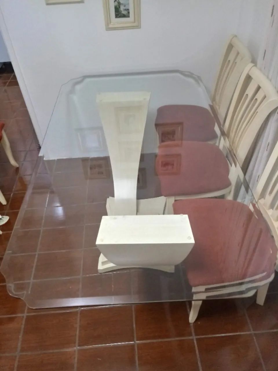 Mesa de jantar em vidro 6 lugares - Foto 2