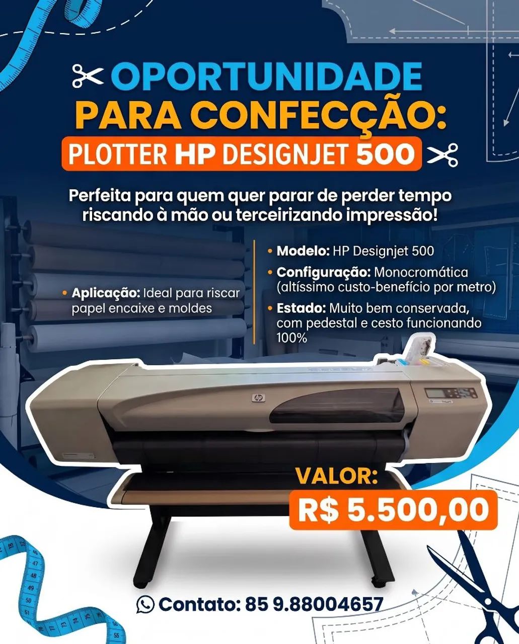 Impressora ploter Hp 500