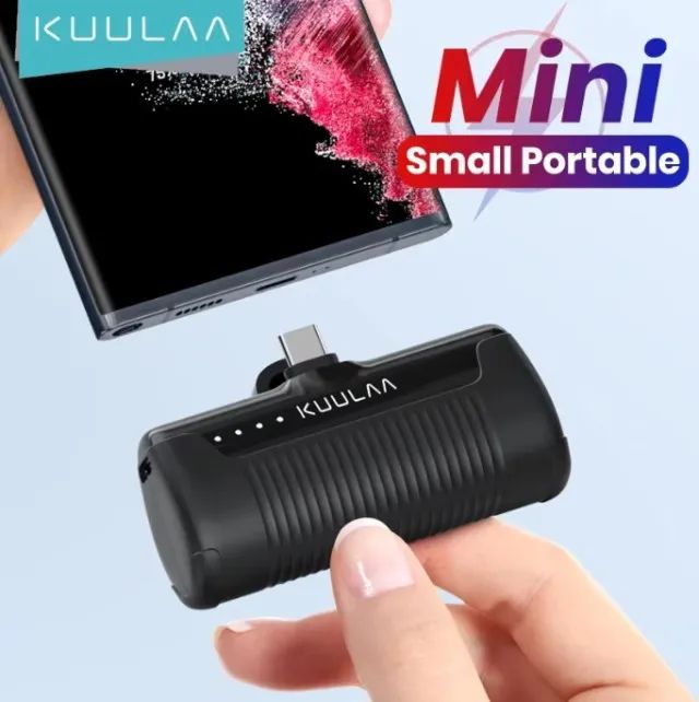 Carregador Portátil Power Bank Mini 4500 mAh Kuulaa Tipo C