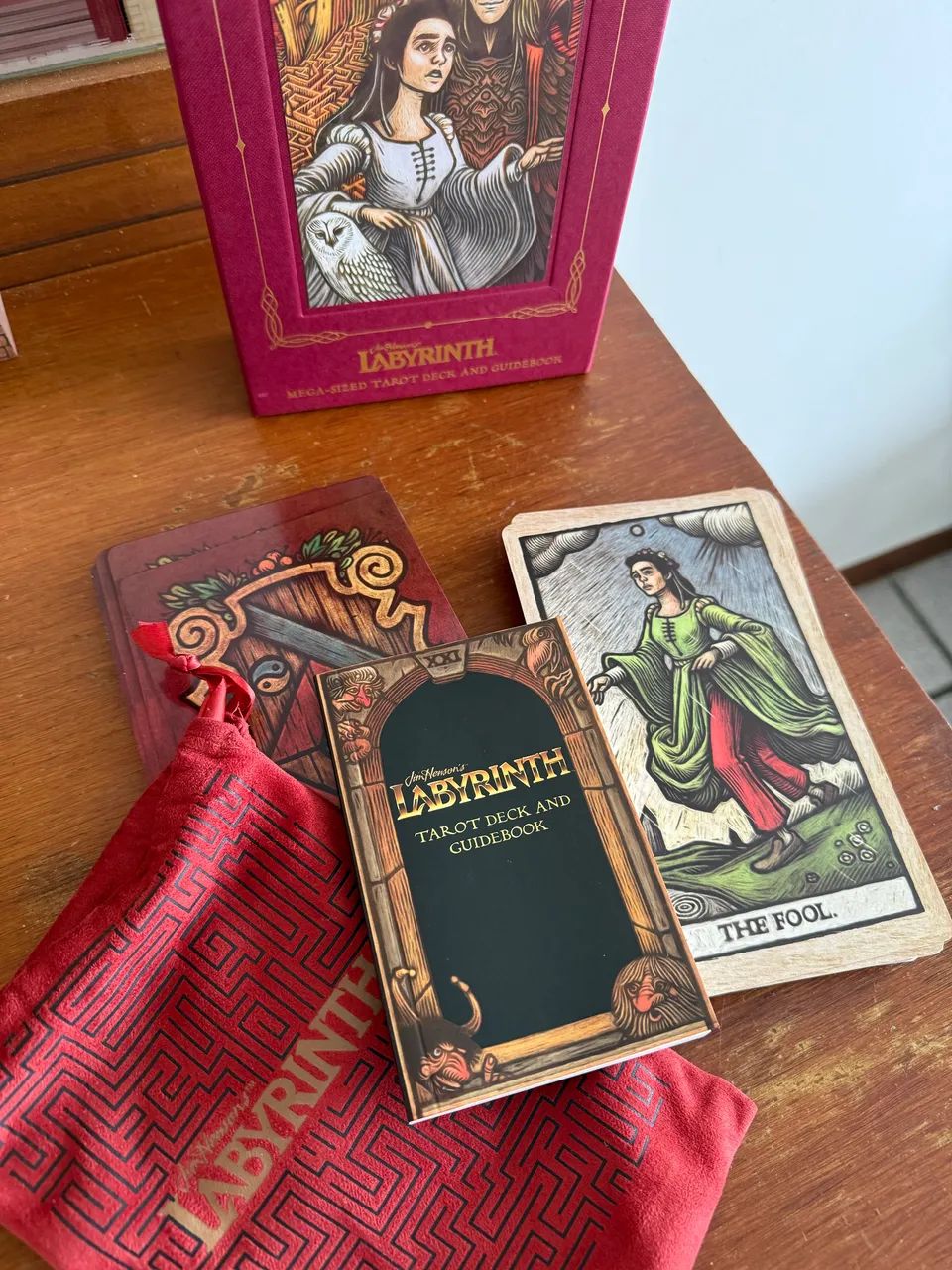 Tarô Tarot Labirinto original inglês gigante com livro e caixa - Foto 4
