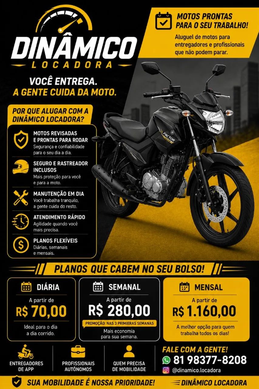 Moto locação aluguel - factor 150/Crosser 150 - Foto 2
