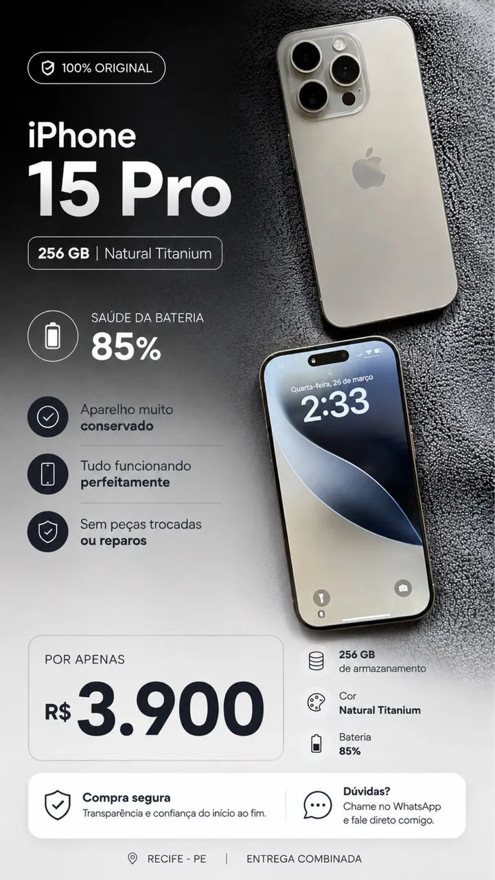 iPhone 15 pro 256