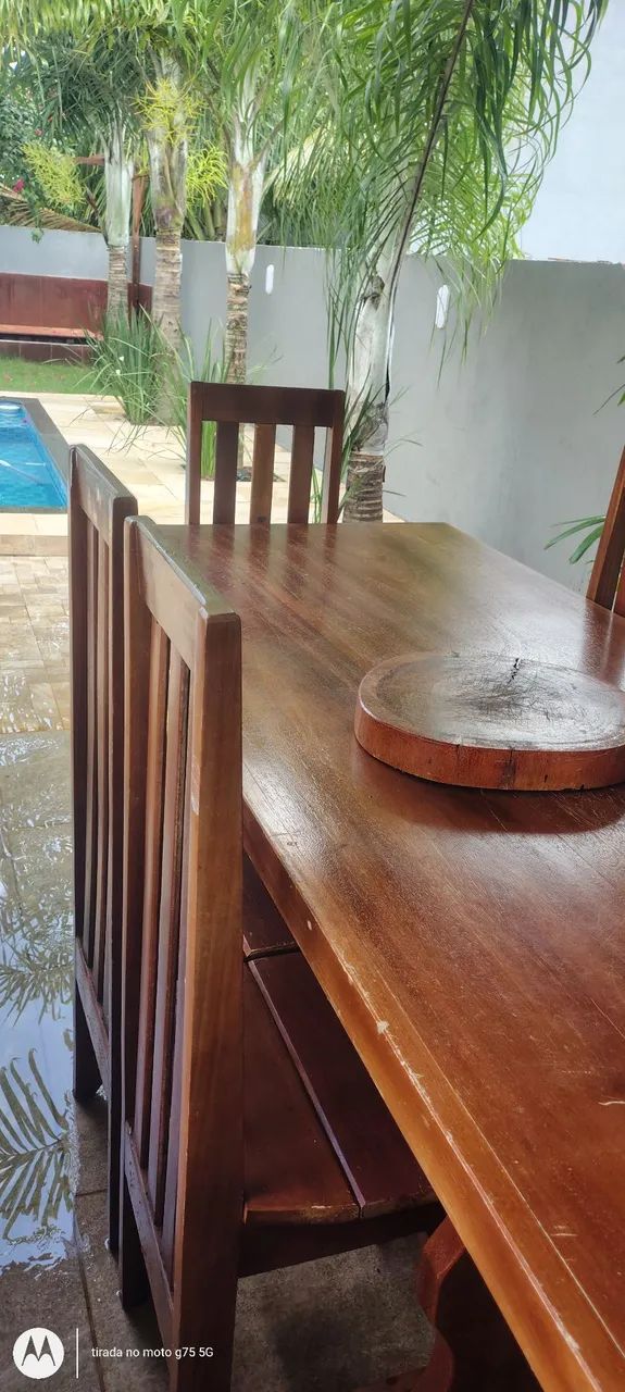 Mesa com 6 cadeiras em angelin nova 