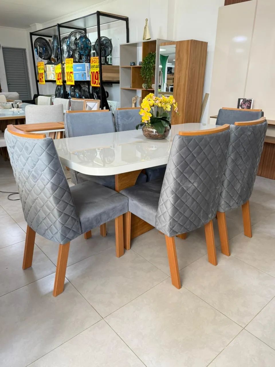 Mesa de Jantar 180x90 6 Lugares 100% MDF Pronta Entrega  - Foto 2