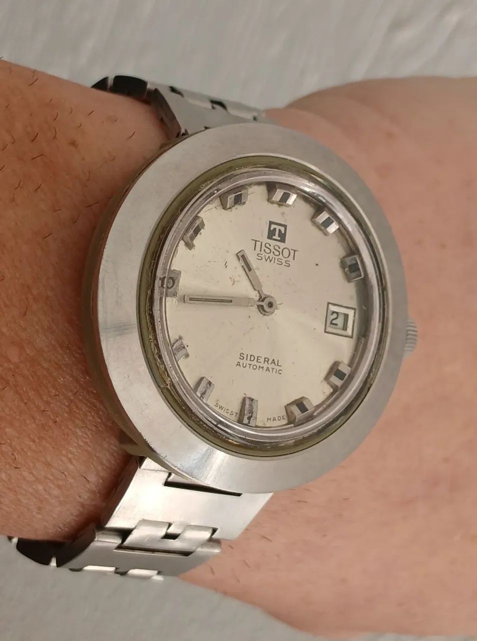 Relógio raro antigo suíço original década de 1970 TISSOT SIDERAL automático e corda  - Foto 3