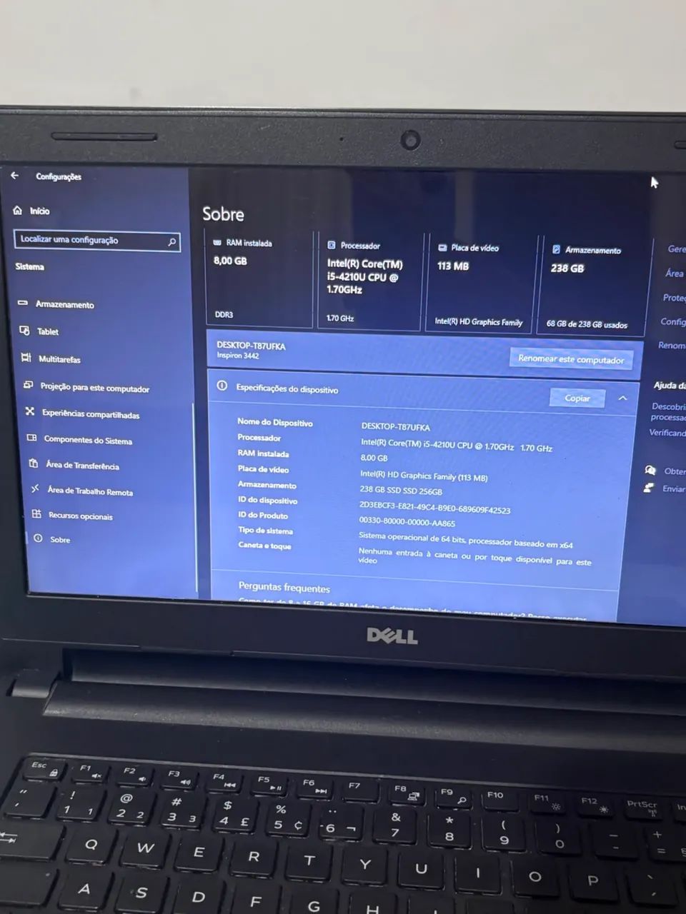  Notebook Dell Inspiron 3442 - SSD + 8GB RAM | Pronto para uso! - Foto 4