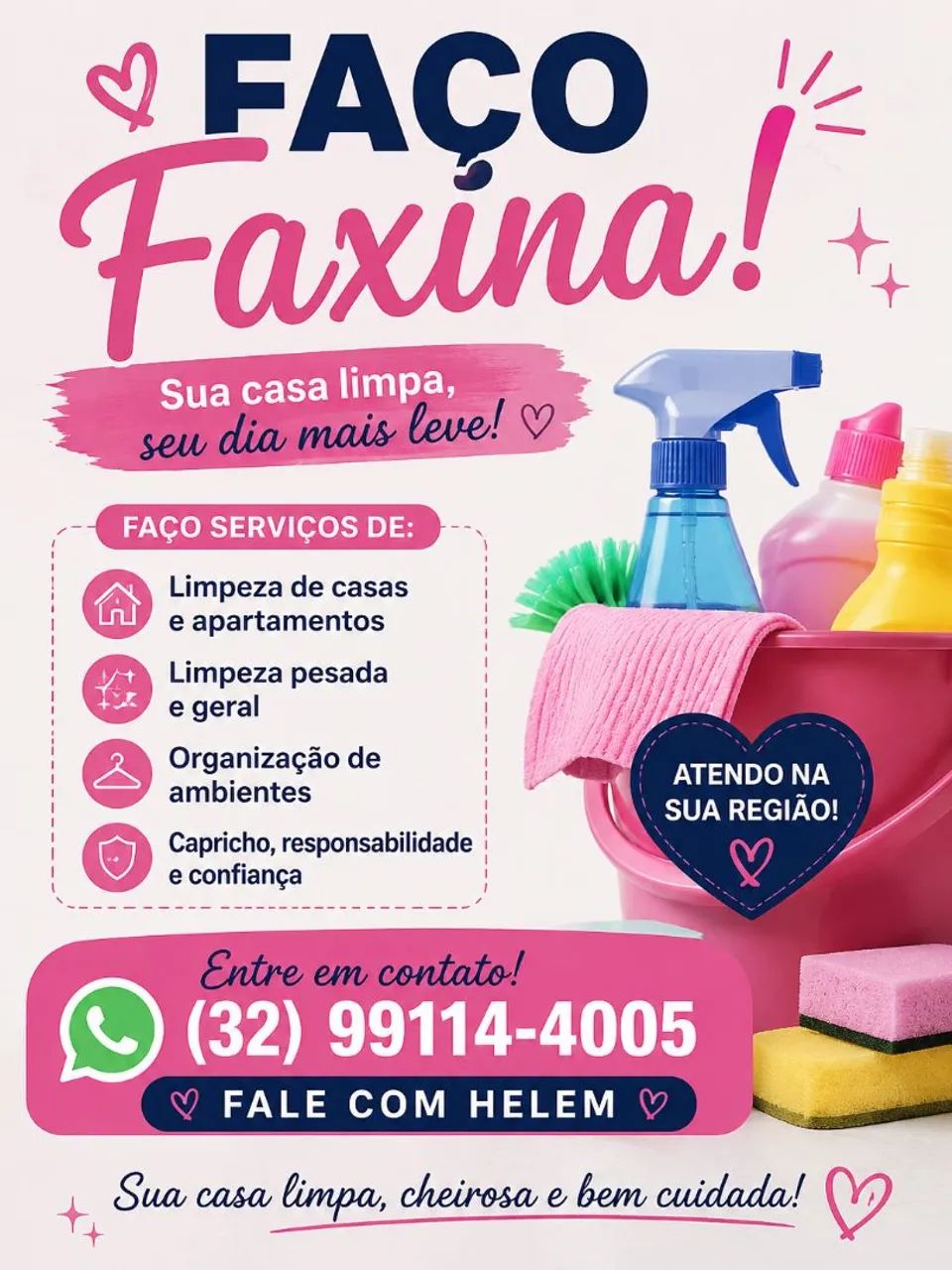 Tá precisando de uma faxina achou a pessoa certa 