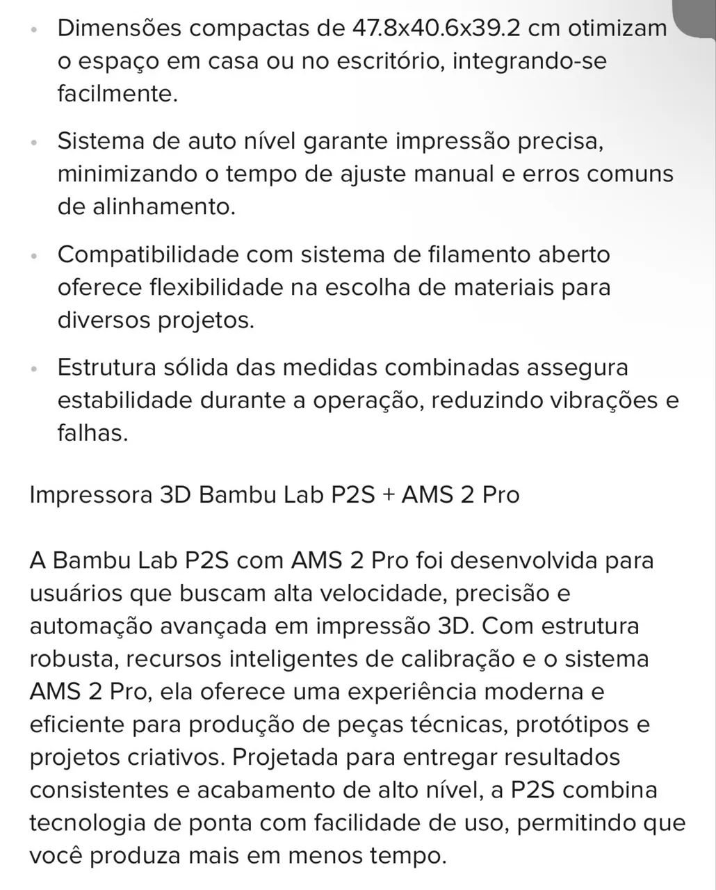 IMPRESSORA 3D BAMBU LAB 2PS combo na caixa - Foto 2