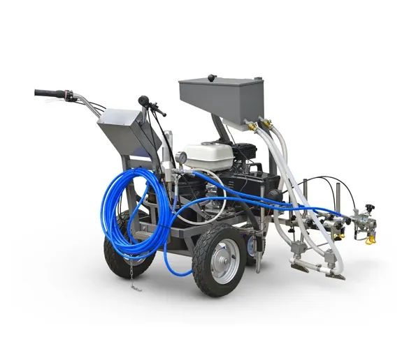  Máquina de Pintura Airless p/ Demarcação Viária c/ Microesfera 5,3L/min 5,5HP Honda AV-60 - Foto 4