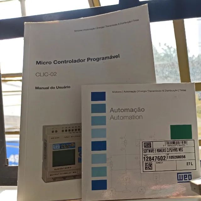 Micro Controlador Lógico Programável CLP WEG CLIC02 com Manual e Cabo - Foto 2