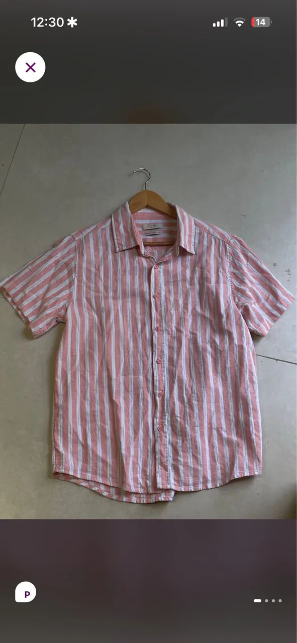 Camisa de linho listrada