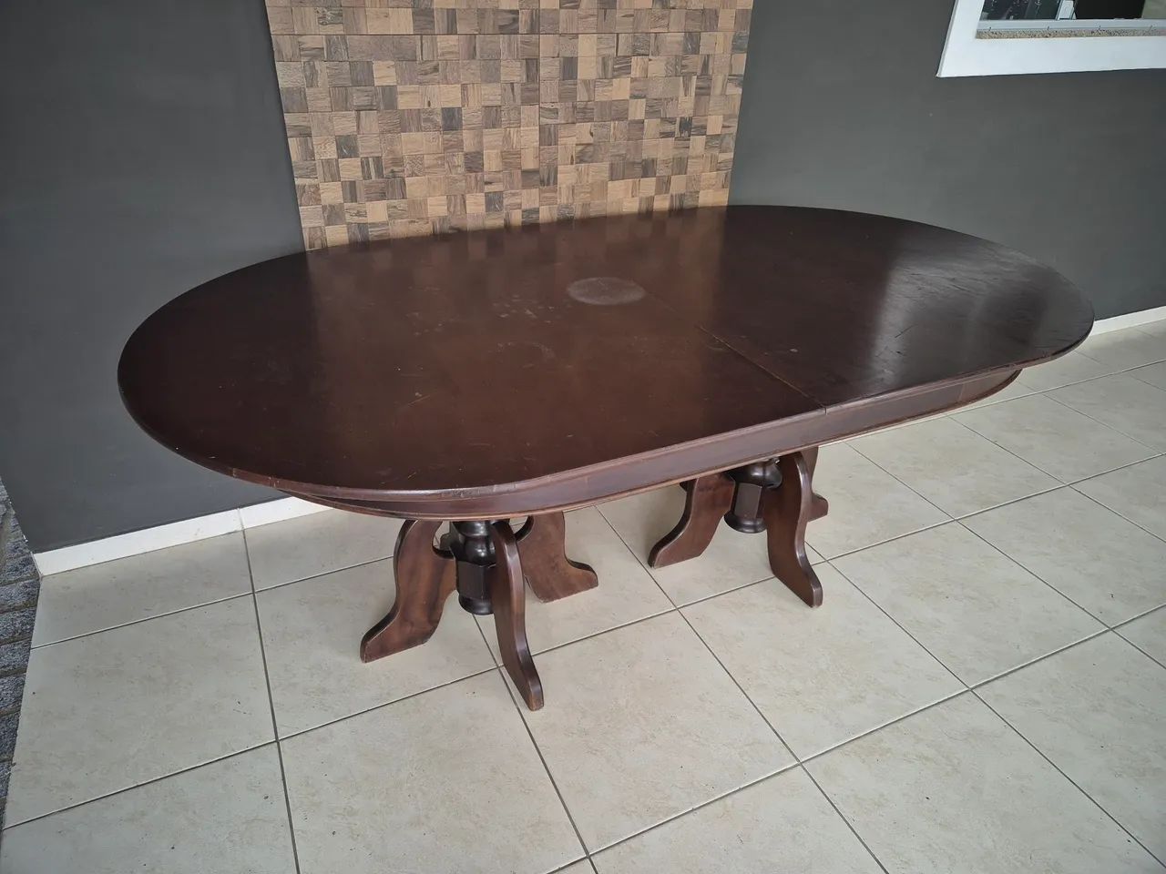 Mesa rústica madeira de lei grande 