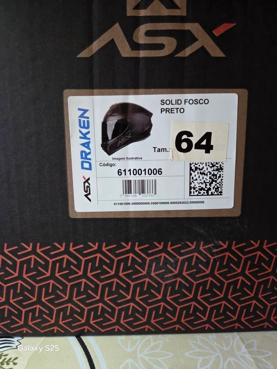 Capacete ASX DRAKEN solid preto fosco. - Foto 5