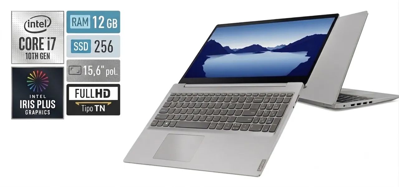 Lenovo IdeaPad Slim S145 Intel Core de 10th geração, com Intel Iris Plus Graph, 12GB RAM